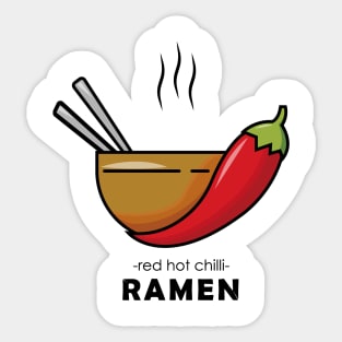 Red Hot Chili Ramen design Sticker